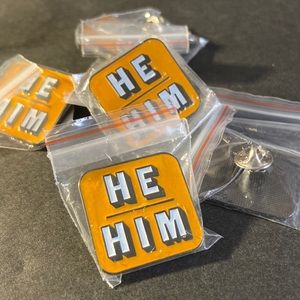 He/Him Pronoun Pin